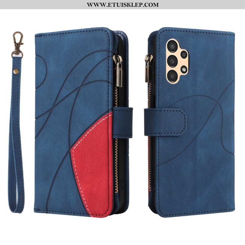 Etui Folio do Samsung Galaxy A13 Dwukolorowa Z Portmonetką